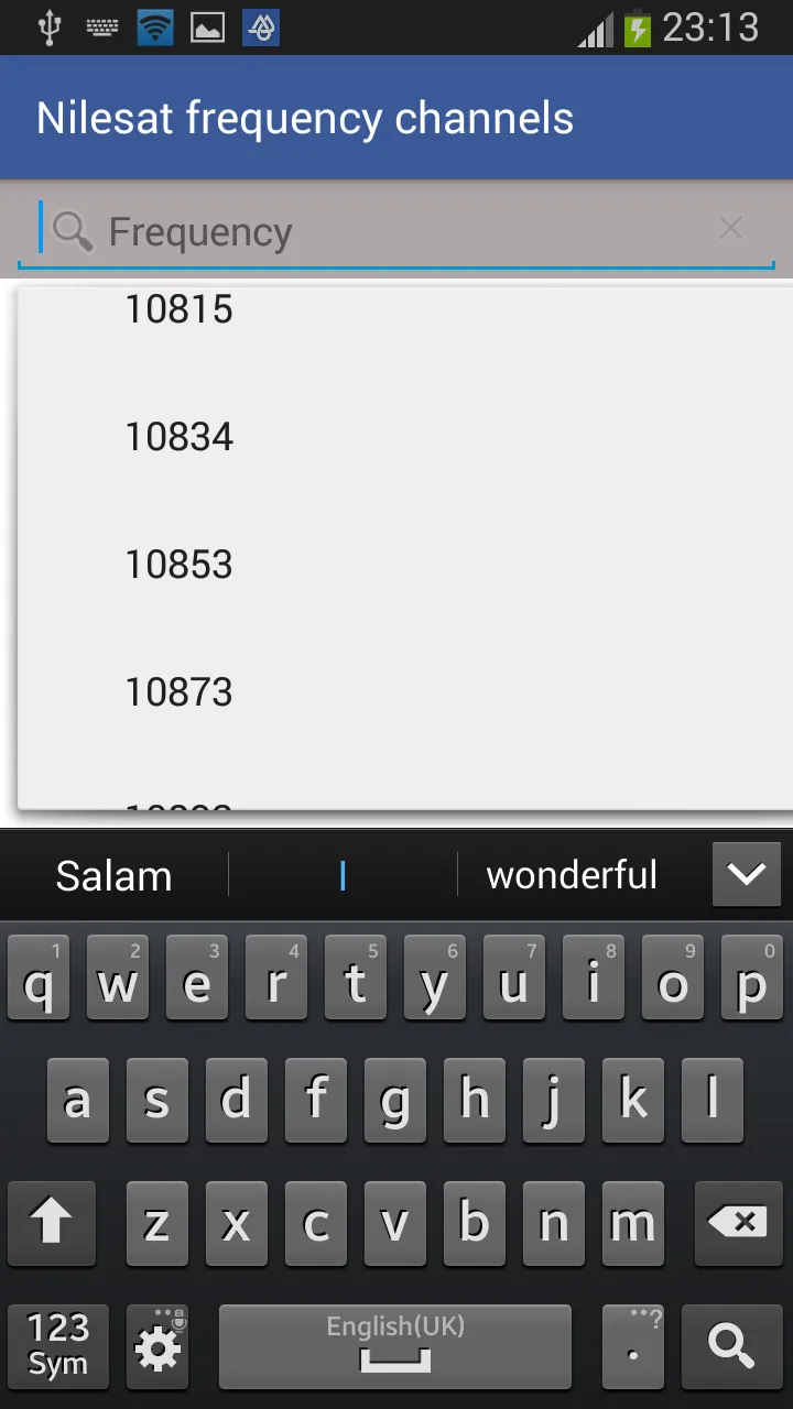 Frequency Channels for Nilesat | Indus Appstore | Screenshot