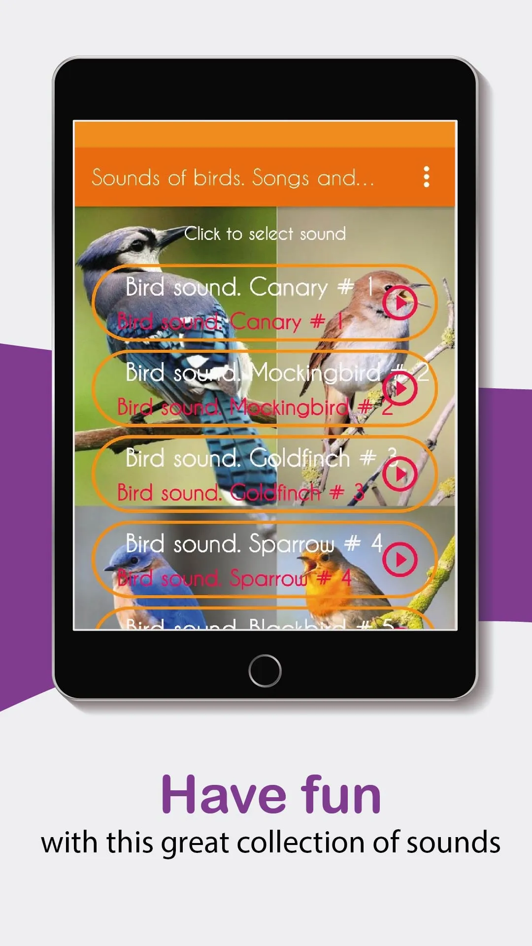 Bird sounds. Nice songs. | Indus Appstore | Screenshot