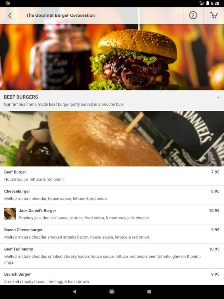 Gourmet Burger Co | Indus Appstore | Screenshot