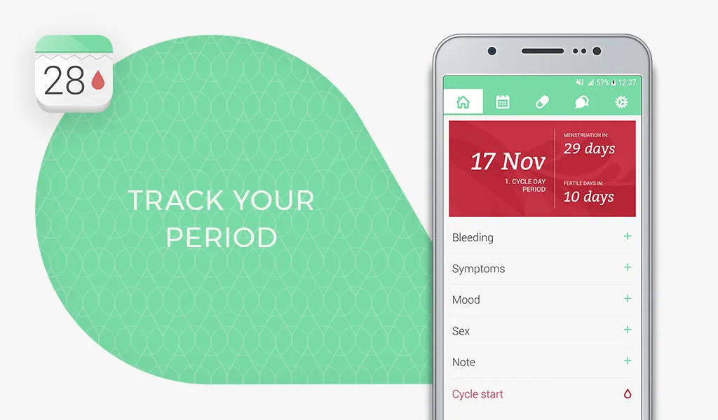 Easy Period Calendar ovulation | Indus Appstore | Screenshot