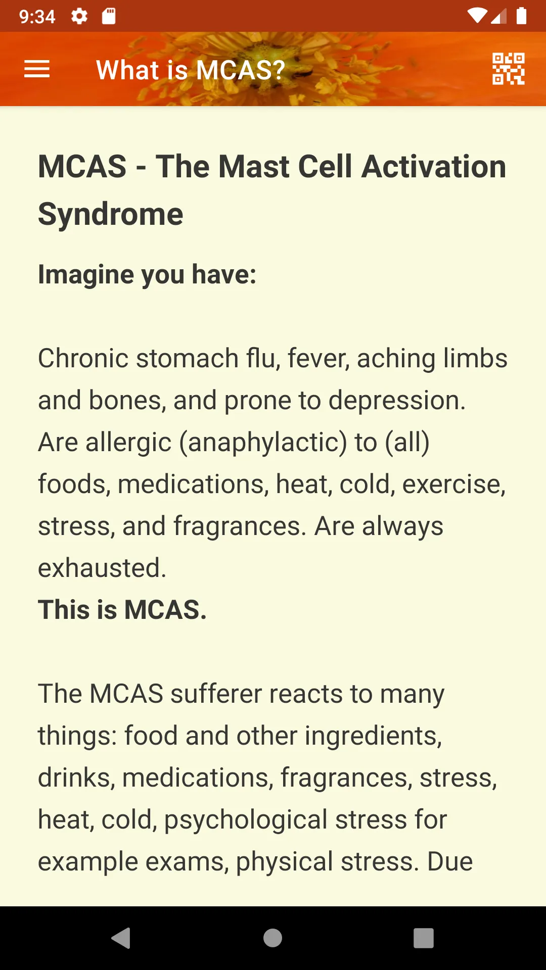 MCAS & Mastocytosis | Indus Appstore | Screenshot