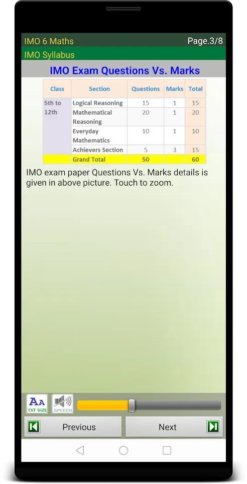 IMO 6 Maths Olympiad | Indus Appstore | Screenshot