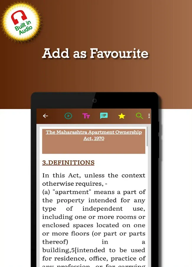 Maharashtra Apartment Ownership Act 1970 | Indus Appstore | Screenshot
