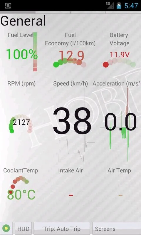 HobDrive OBD2 diag, trip | Indus Appstore | Screenshot