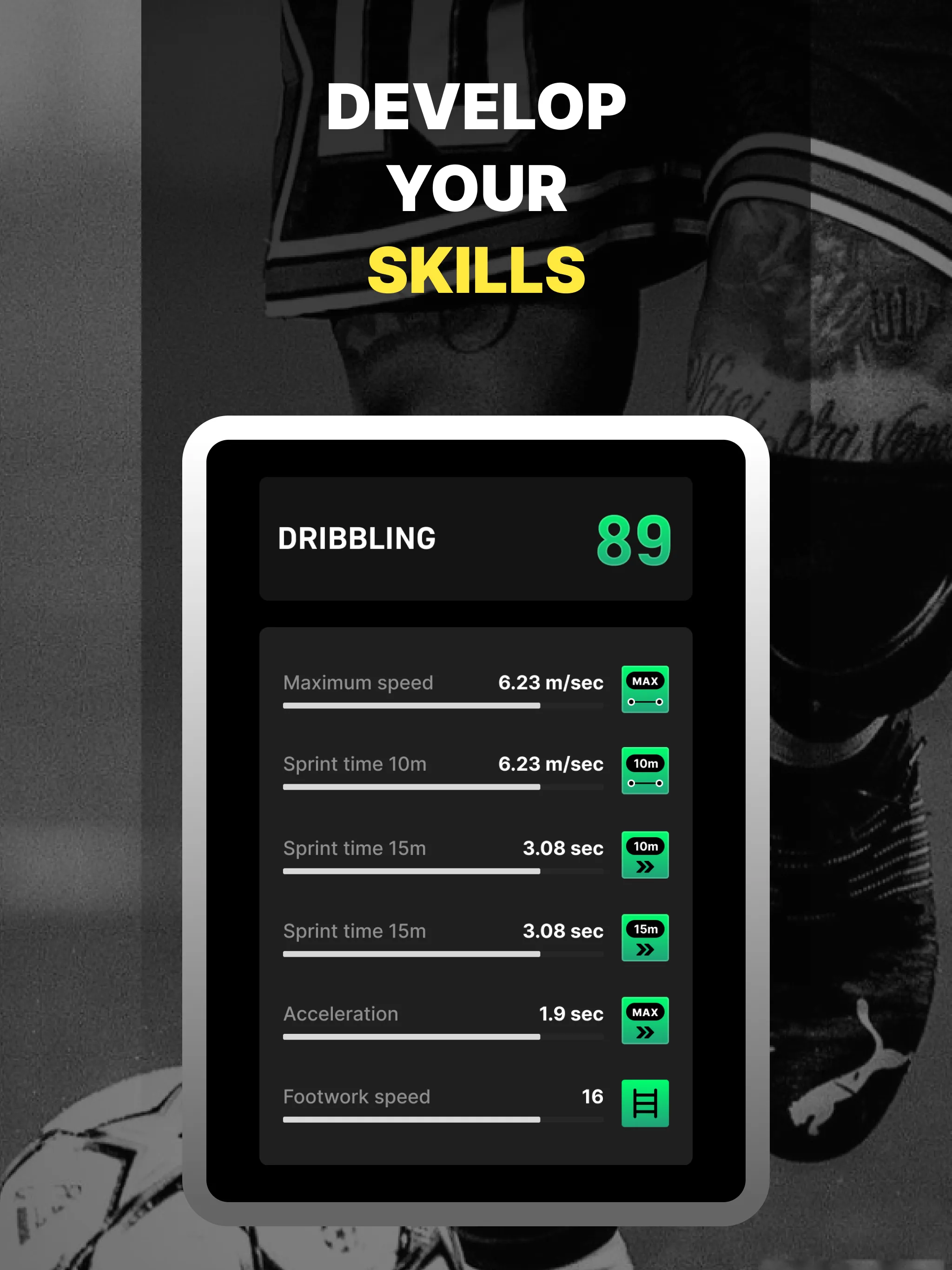 JuniStat - Smart Soccer Tests | Indus Appstore | Screenshot
