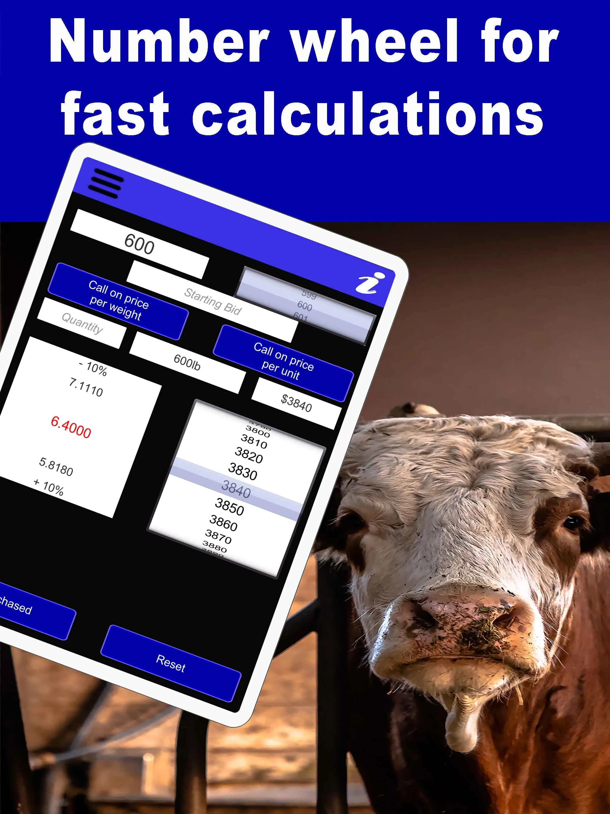 Livestock Auction Calculator | Indus Appstore | Screenshot