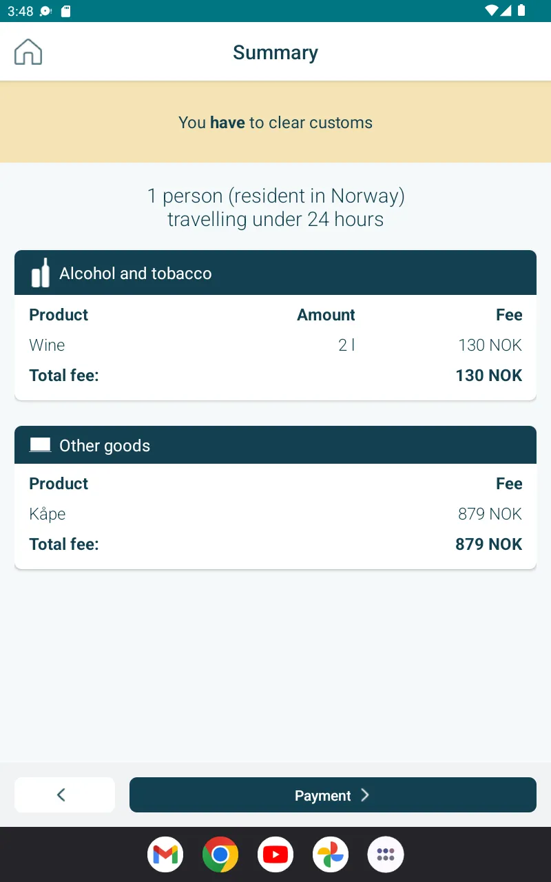 Norwegian Customs App | Indus Appstore | Screenshot