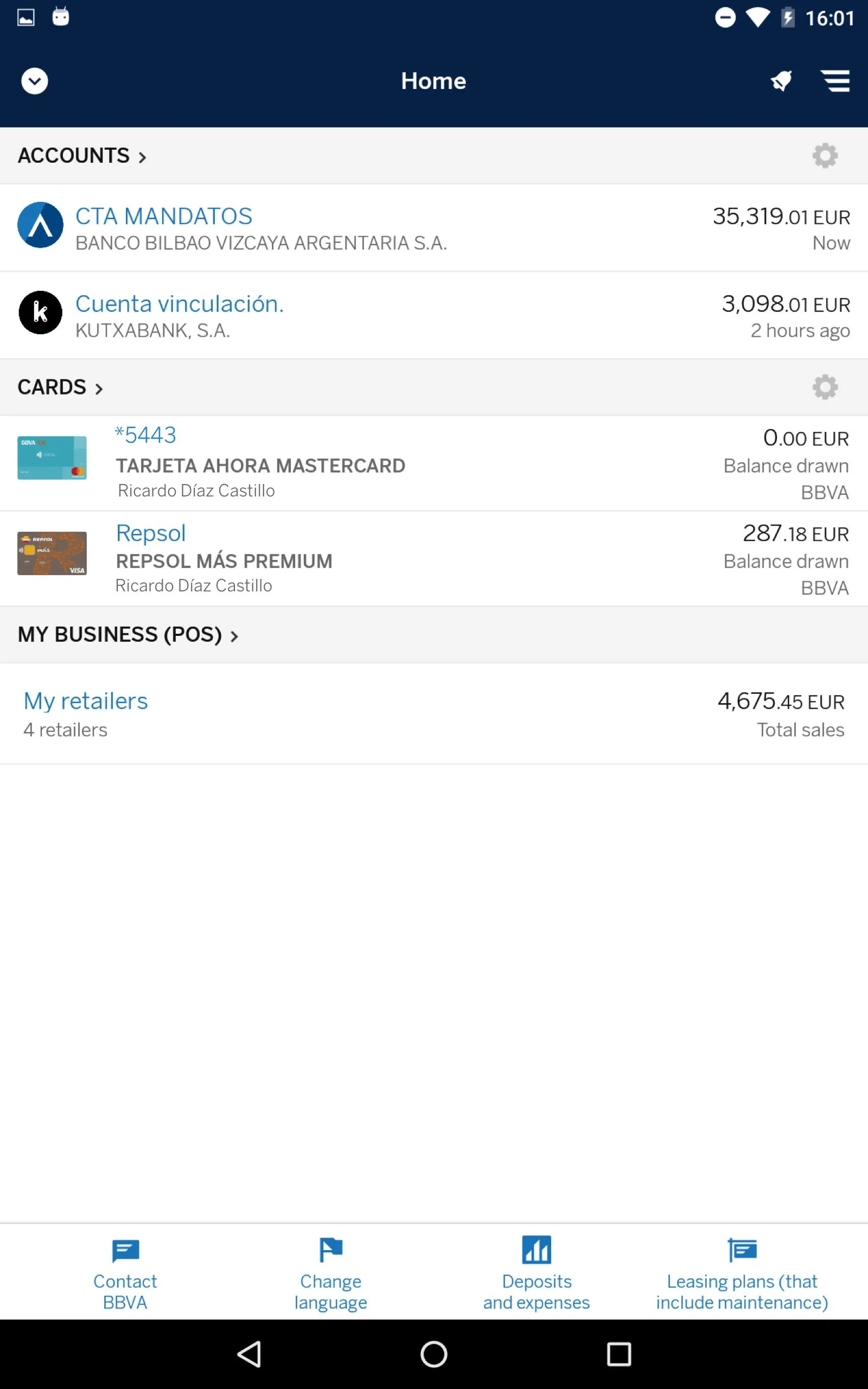BBVA Net Cash | ES & PT | Indus Appstore | Screenshot