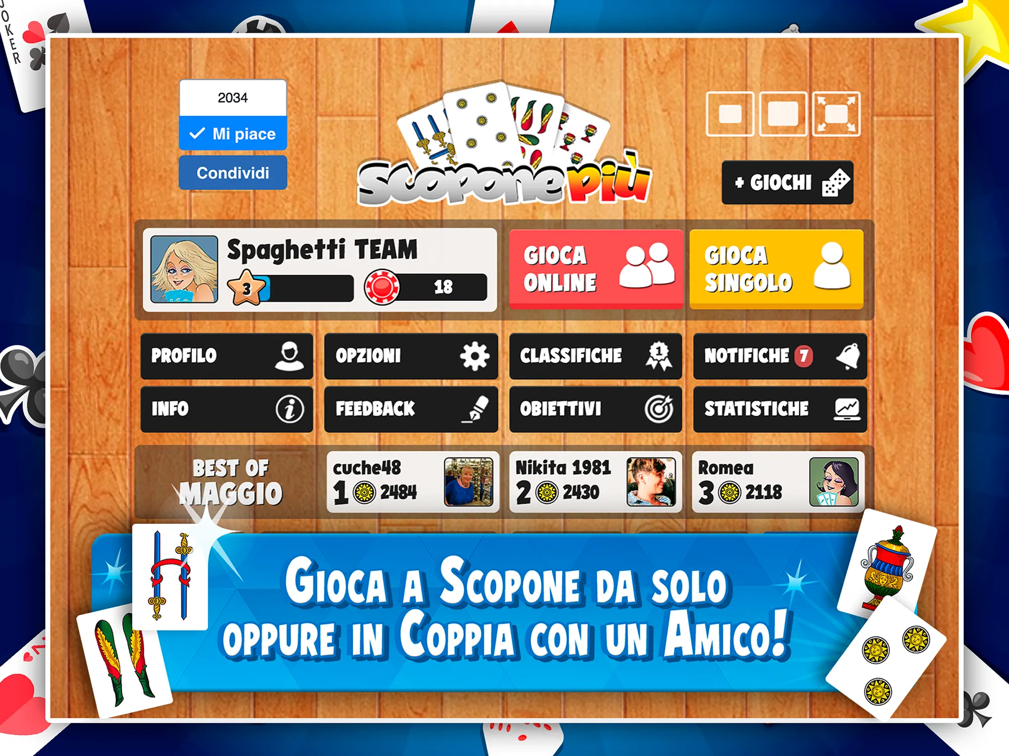 Scopone Più – Card Games | Indus Appstore | Screenshot