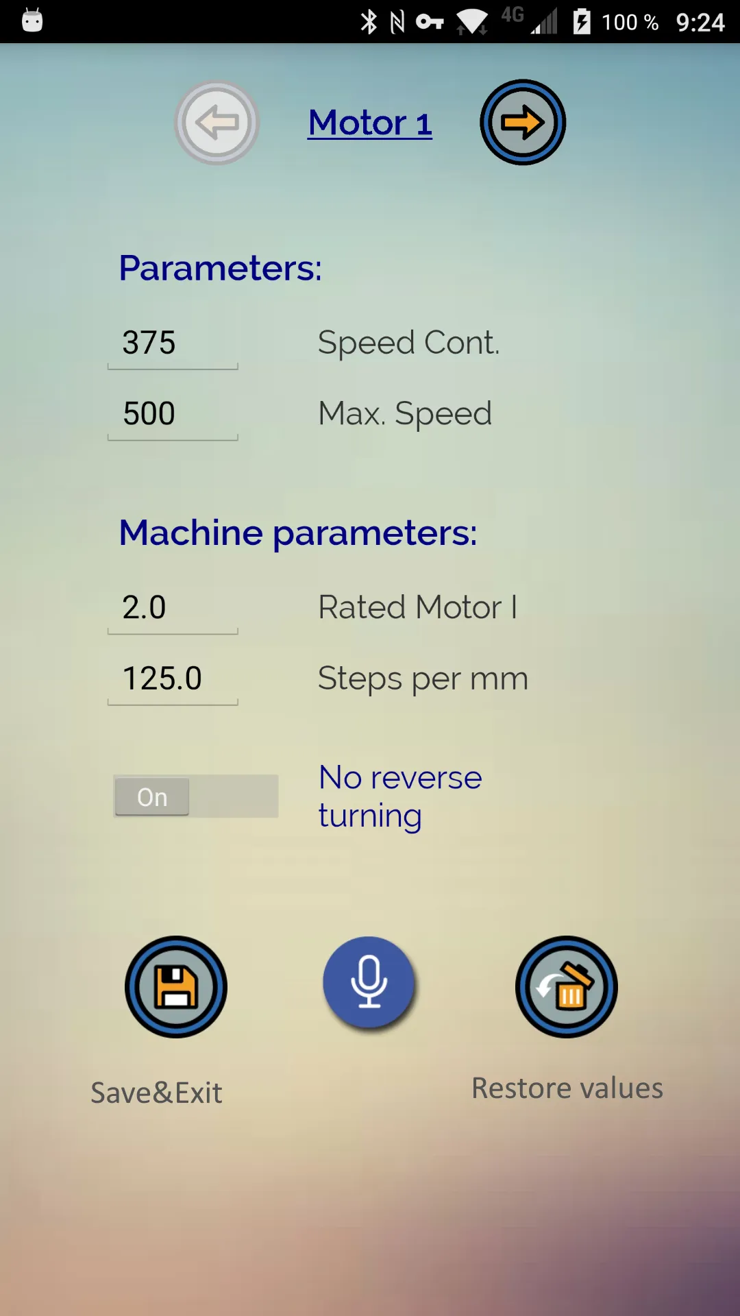 4-Axis Control System | Indus Appstore | Screenshot