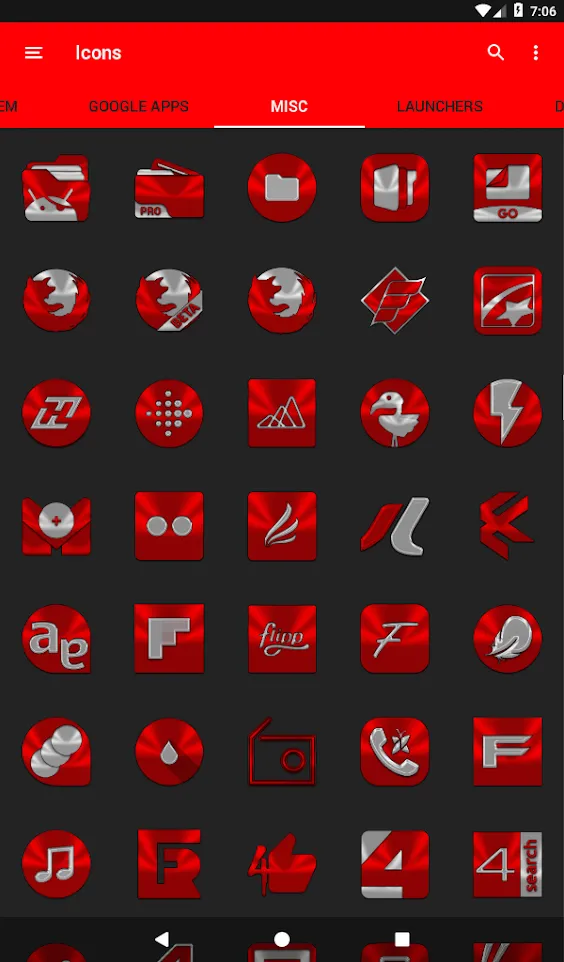 Red Icon Pack | Indus Appstore | Screenshot