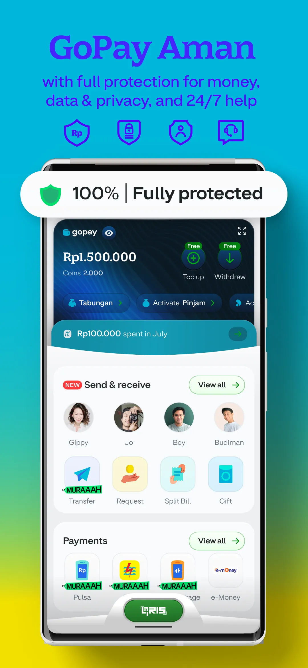 GoPay: Transfer Pulsa Bills | Indus Appstore | Screenshot