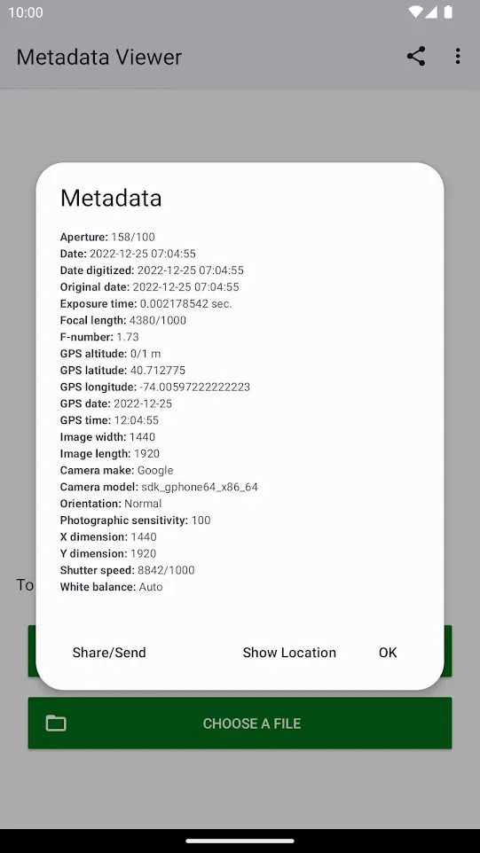 Photo Metadata Viewer | Indus Appstore | Screenshot