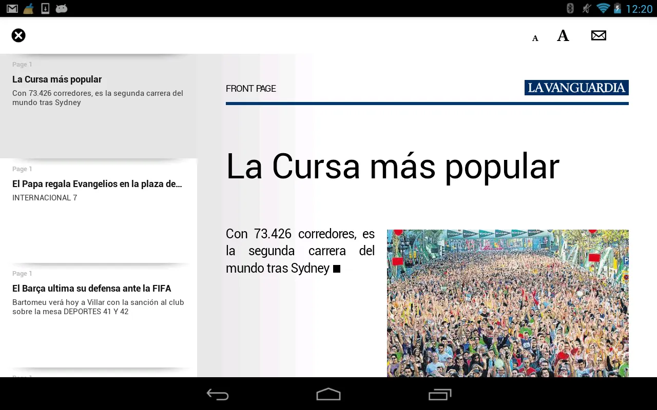 LA VANGUARDIA EDICIÓN IMPRESA | Indus Appstore | Screenshot