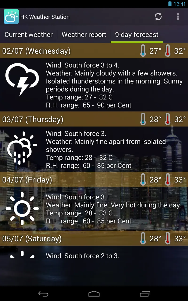 HK Weather Station | Indus Appstore | Screenshot