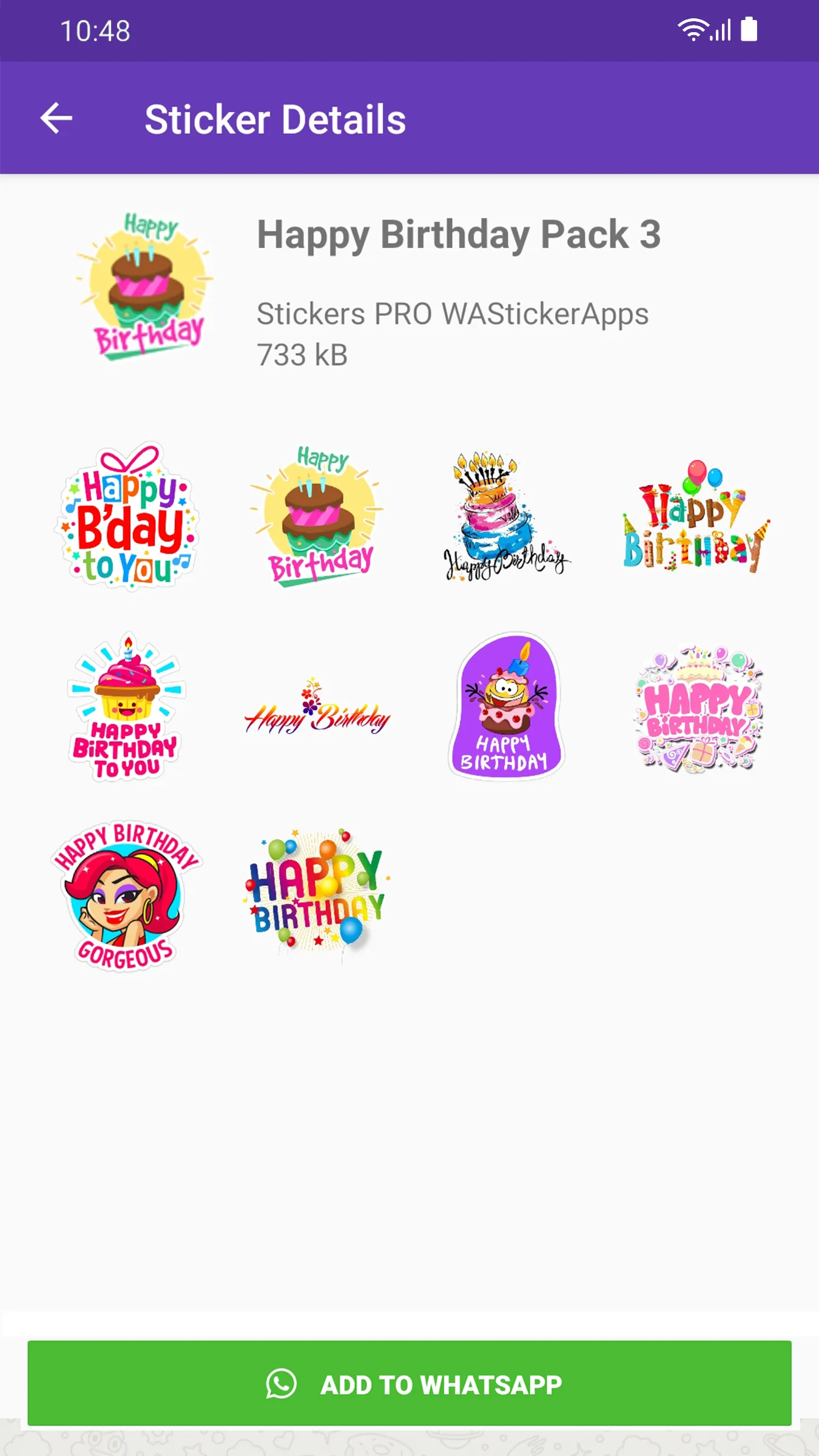 Stickers Happy Birthday | Indus Appstore | Screenshot