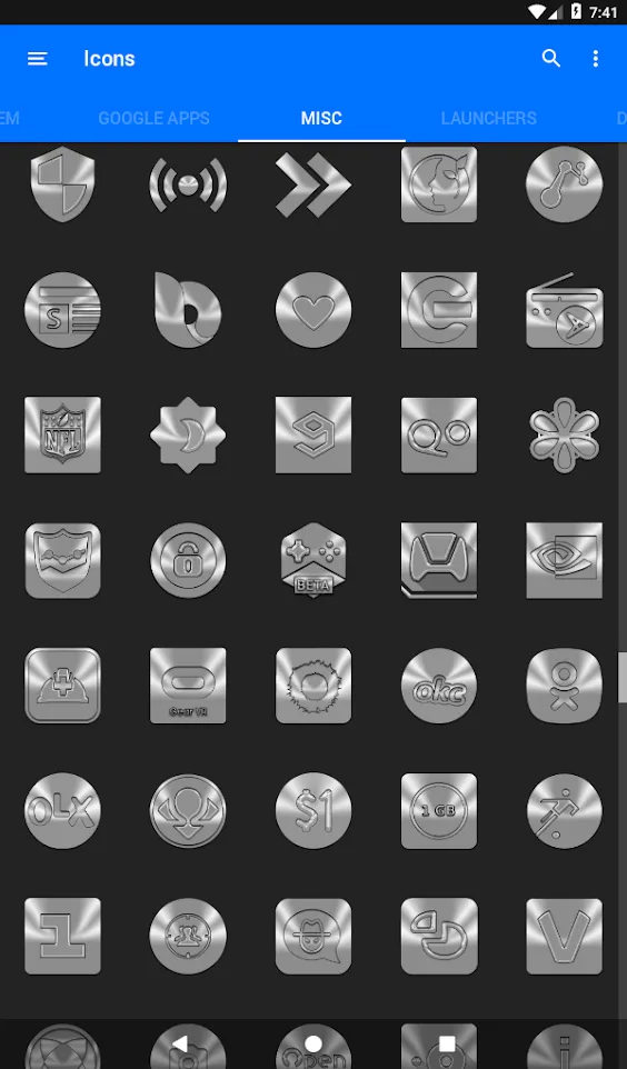 Silver and Chrome Icon Pack | Indus Appstore | Screenshot