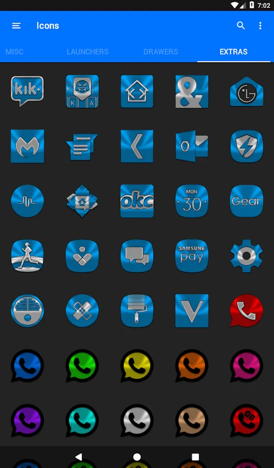 Light Blue Icon Pack | Indus Appstore | Screenshot