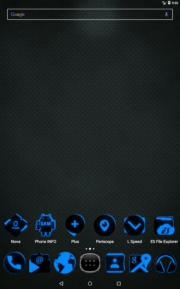 Flat Black and Blue Icon Pack | Indus Appstore | Screenshot