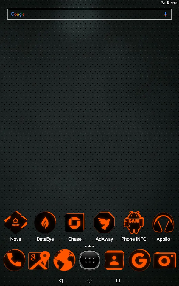 Flat Black and Orange IconPack | Indus Appstore | Screenshot