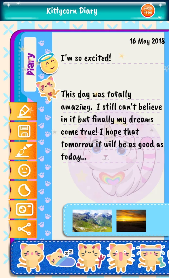 Kittycorn Diary (with password | Indus Appstore | Screenshot