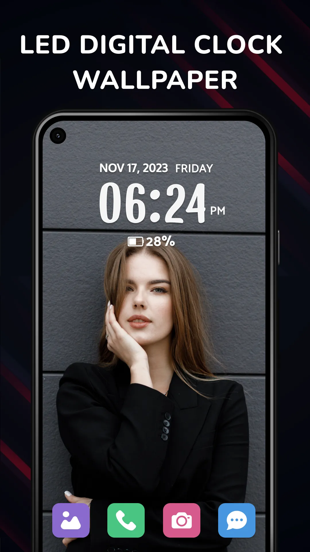 Digital Clock Wallpaper App | Indus Appstore | Screenshot