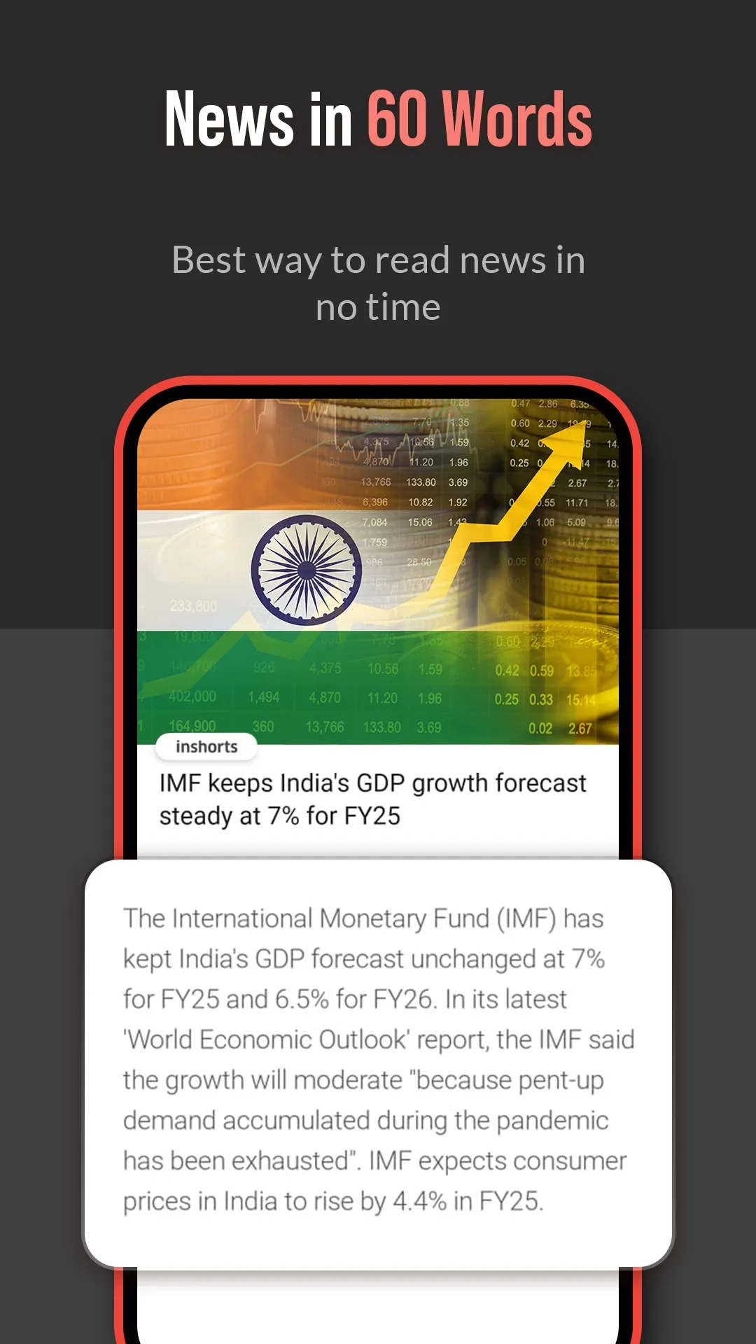 Inshorts - News in 60 words | Indus Appstore | Screenshot