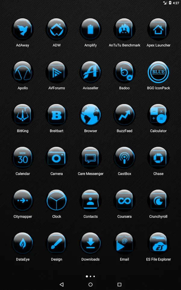 Blue Glass Orb Icon Pack | Indus Appstore | Screenshot