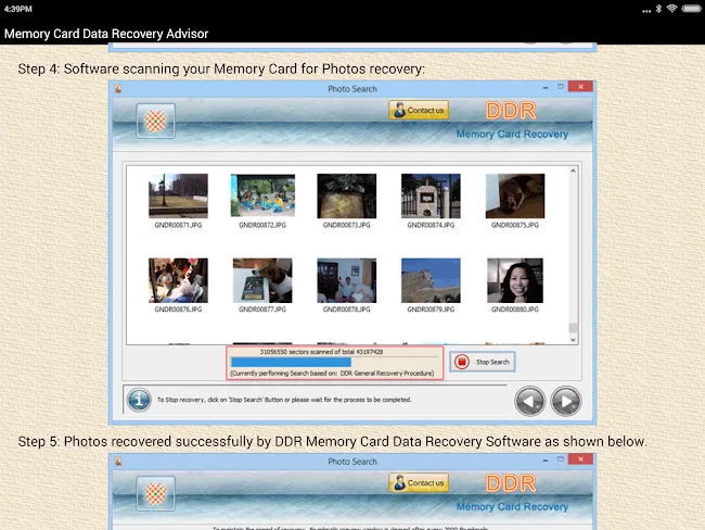 Memory Card Data Recovery Help | Indus Appstore | Screenshot