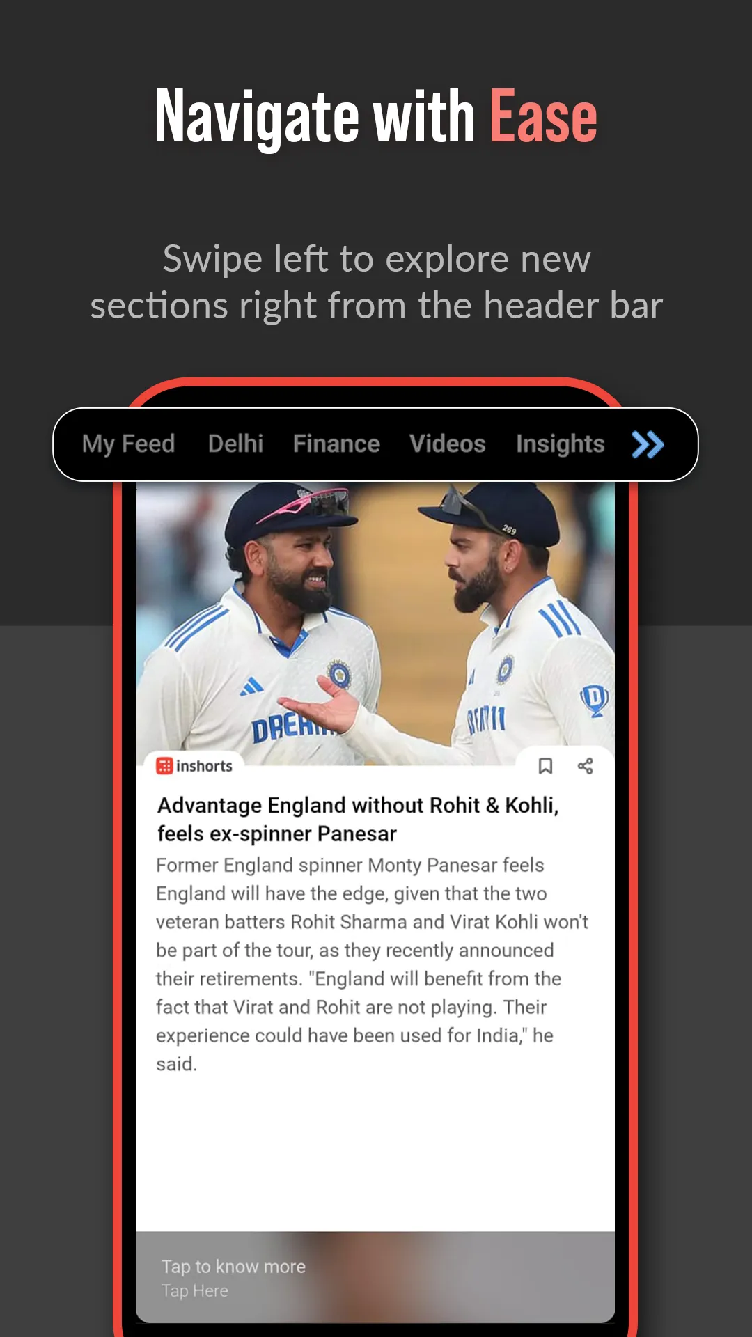 Inshorts - News in 60 words | Indus Appstore | Screenshot