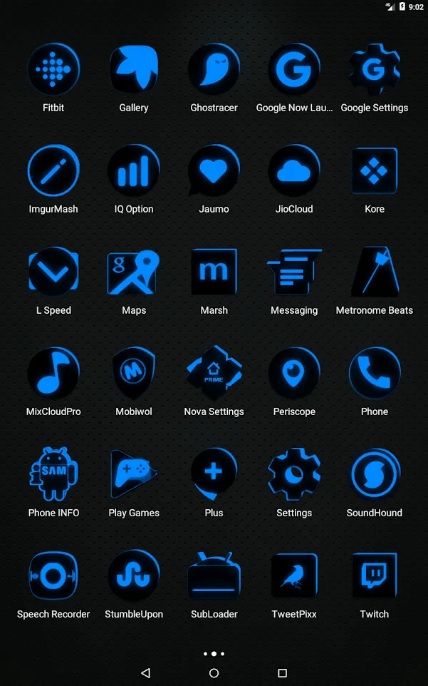 Flat Black and Blue Icon Pack | Indus Appstore | Screenshot