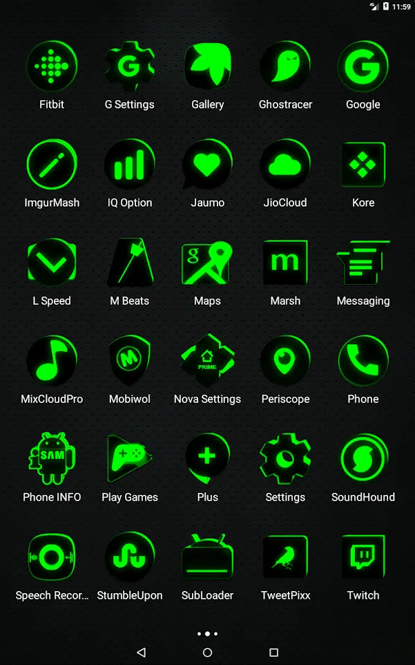 Flat Black and Green IconPack | Indus Appstore | Screenshot