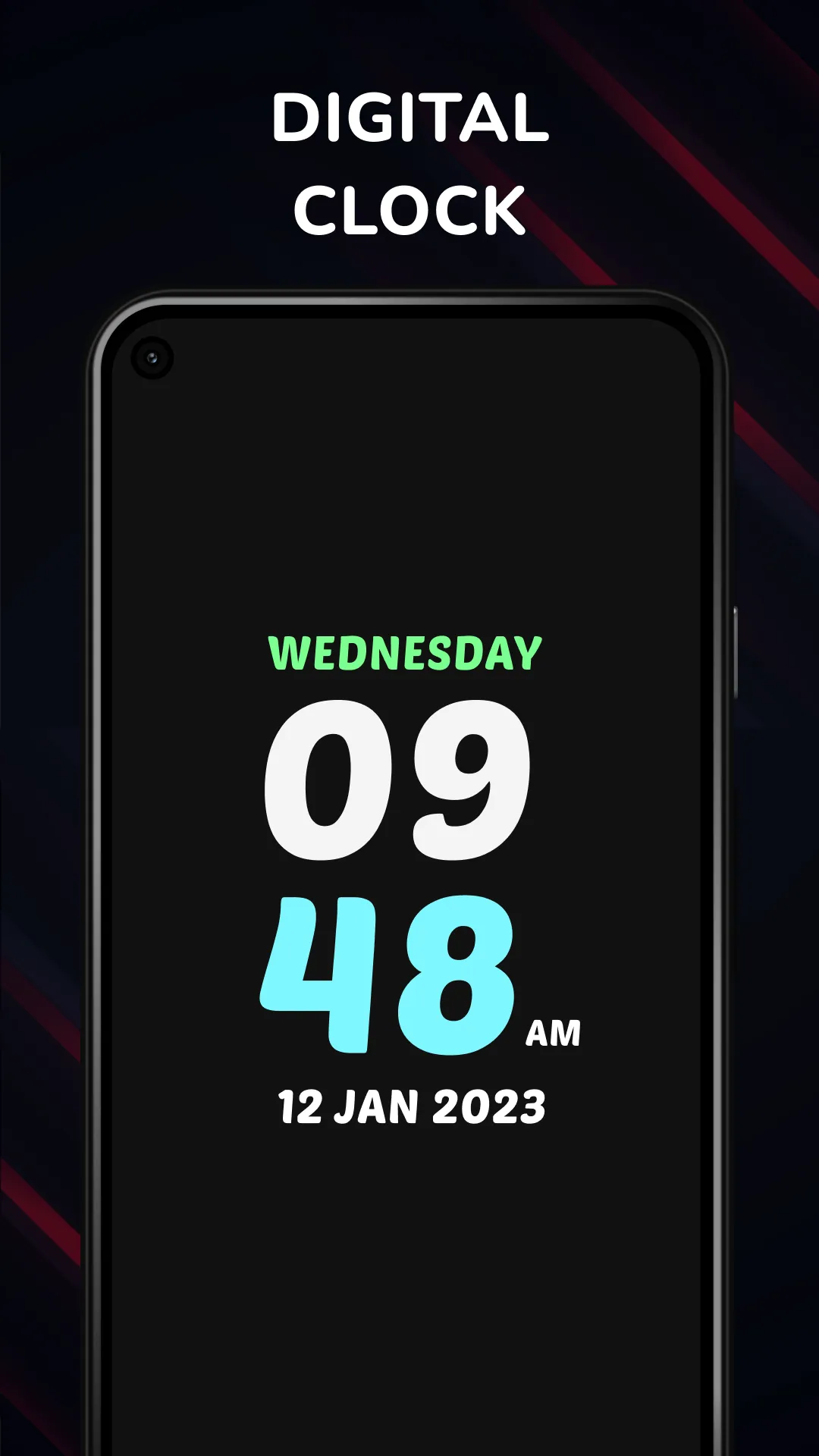 Digital Clock Wallpaper App | Indus Appstore | Screenshot