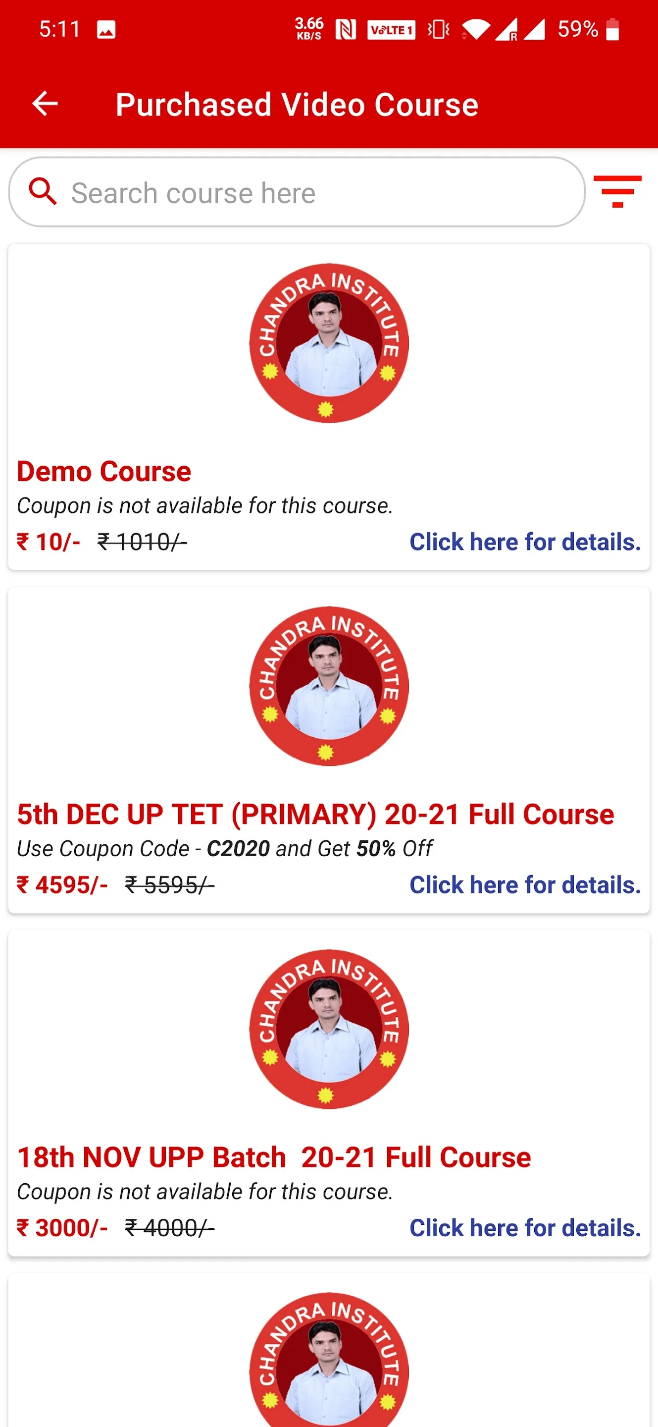 Chandra Institute Allahabad | Indus Appstore | Screenshot