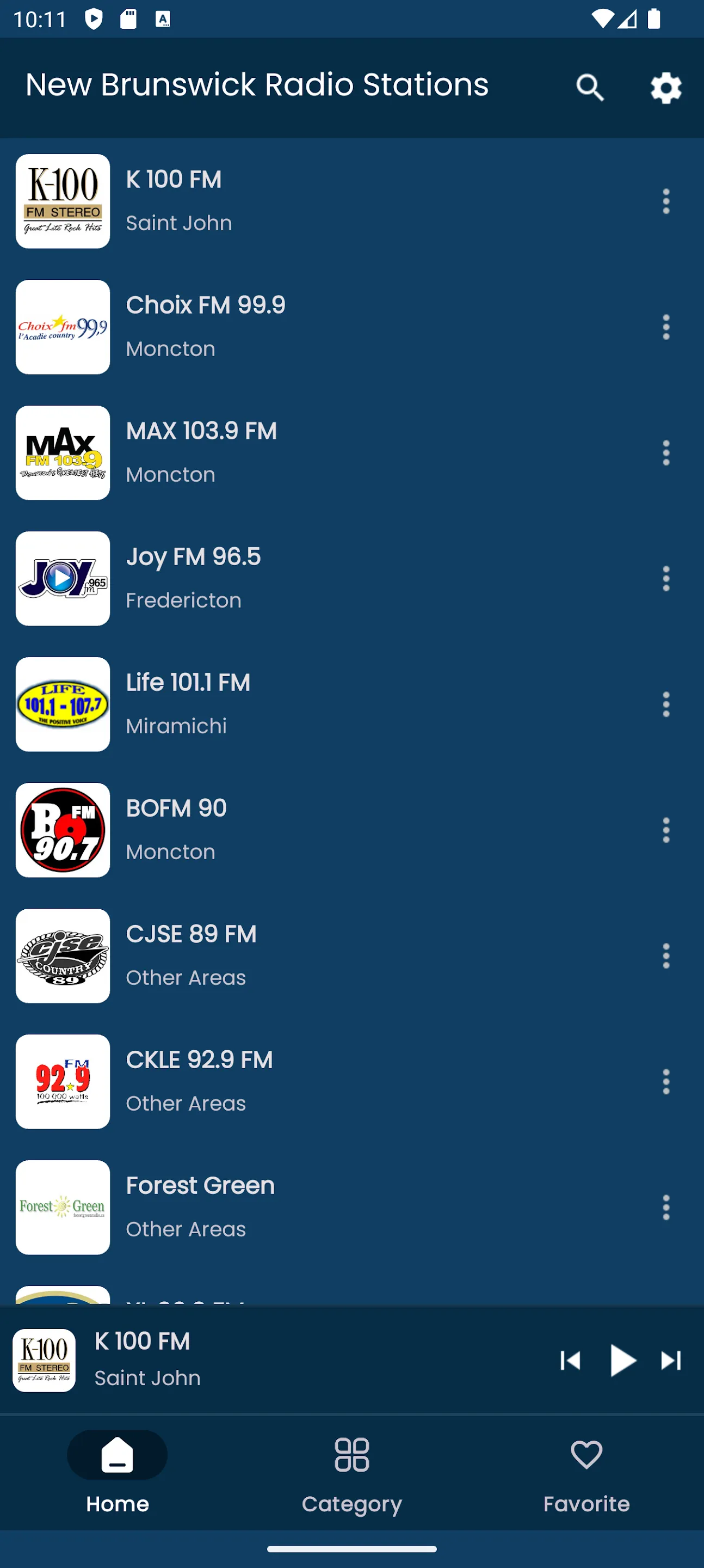 Radios from New Brunswick | Indus Appstore | Screenshot