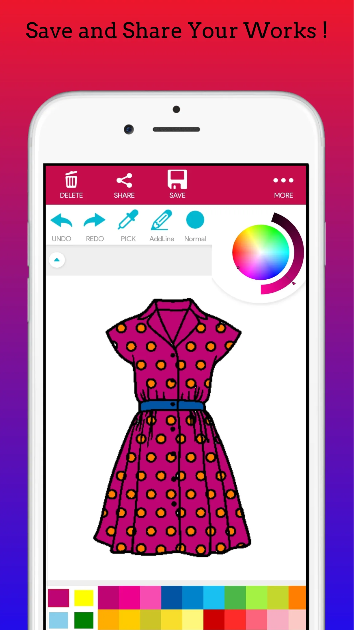 Fashion Dress Coloring Book | Indus Appstore | Screenshot