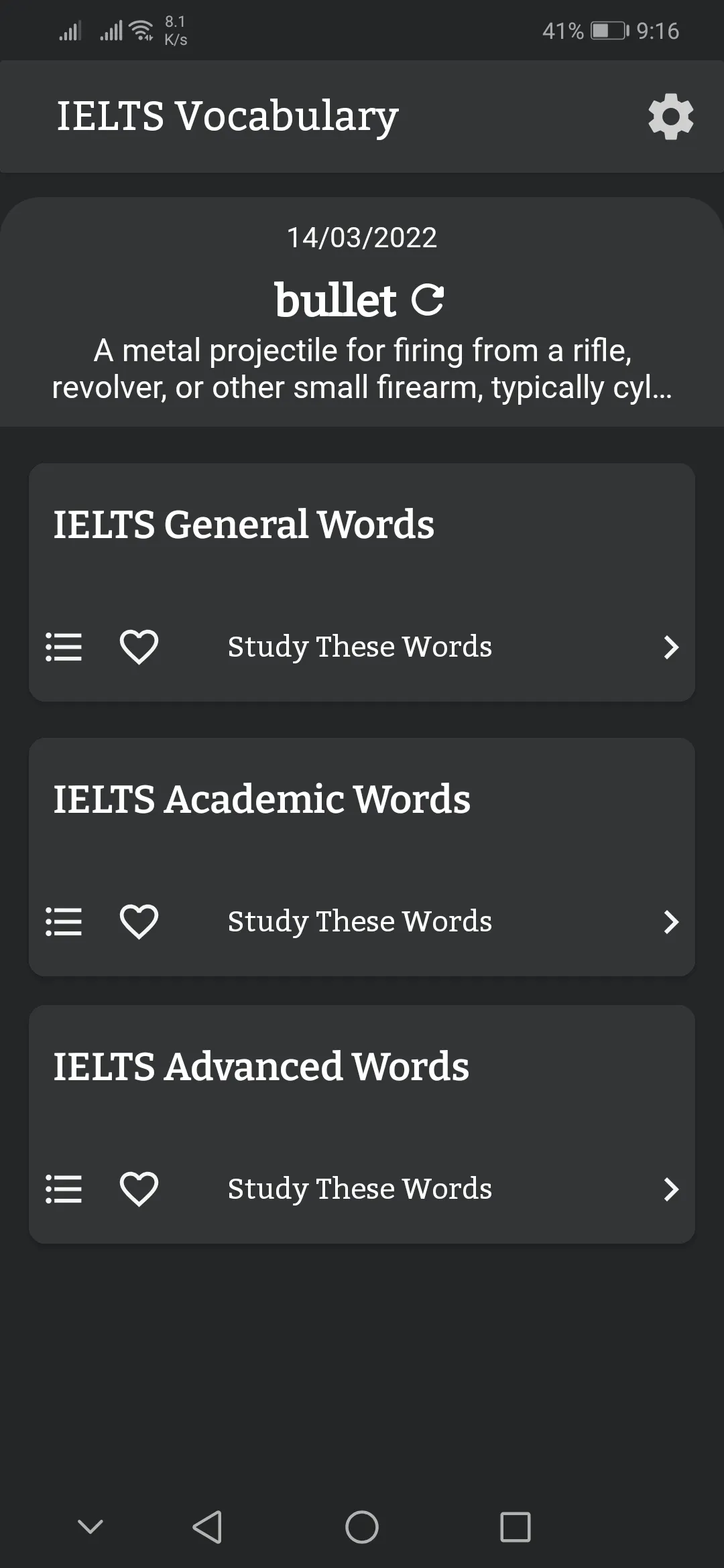 IELTS Vocabulary Learn & Test | Indus Appstore | Screenshot