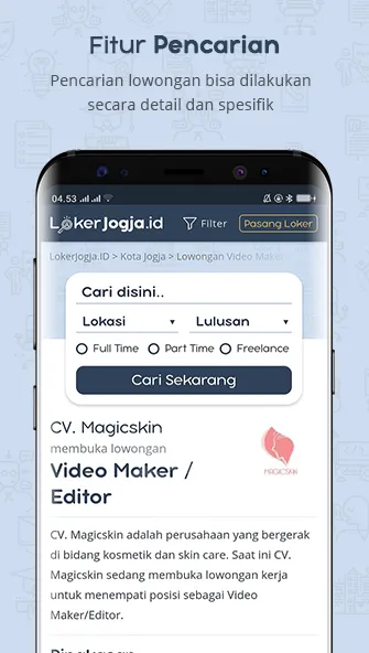 LOKER JOGJA - Lowongan Kerja J | Indus Appstore | Screenshot