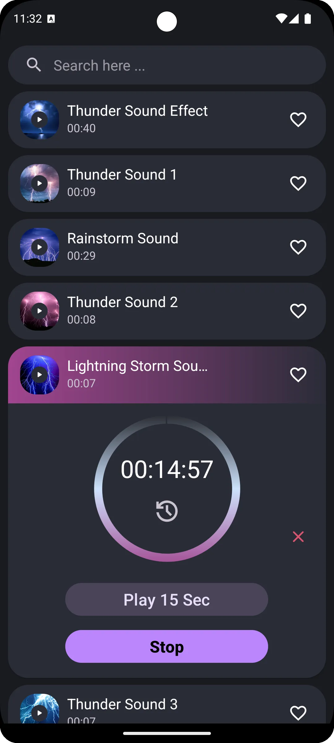 Thunder and Lightning Sounds | Indus Appstore | Screenshot