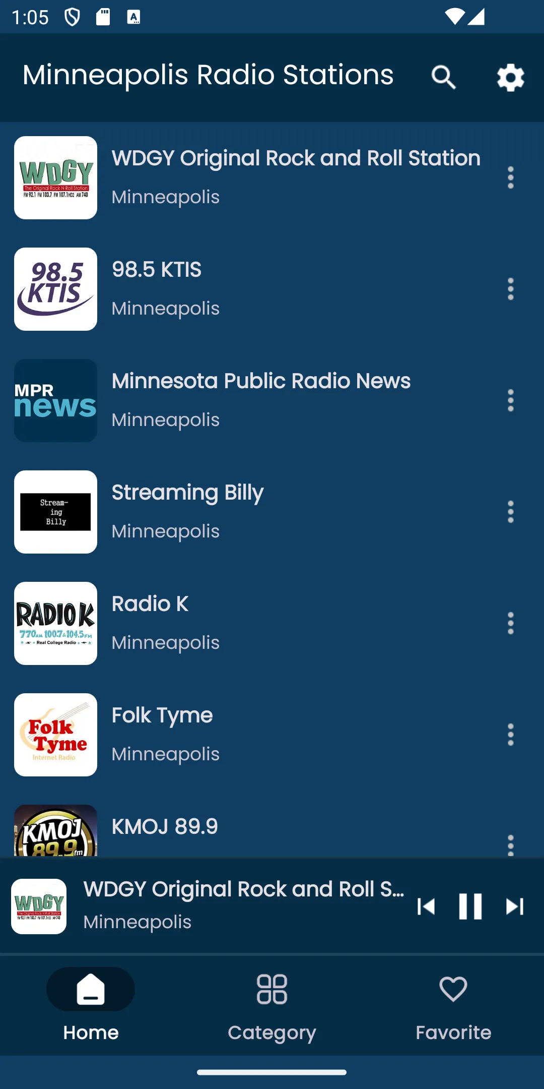 Radios from Minneapolis | Indus Appstore | Screenshot