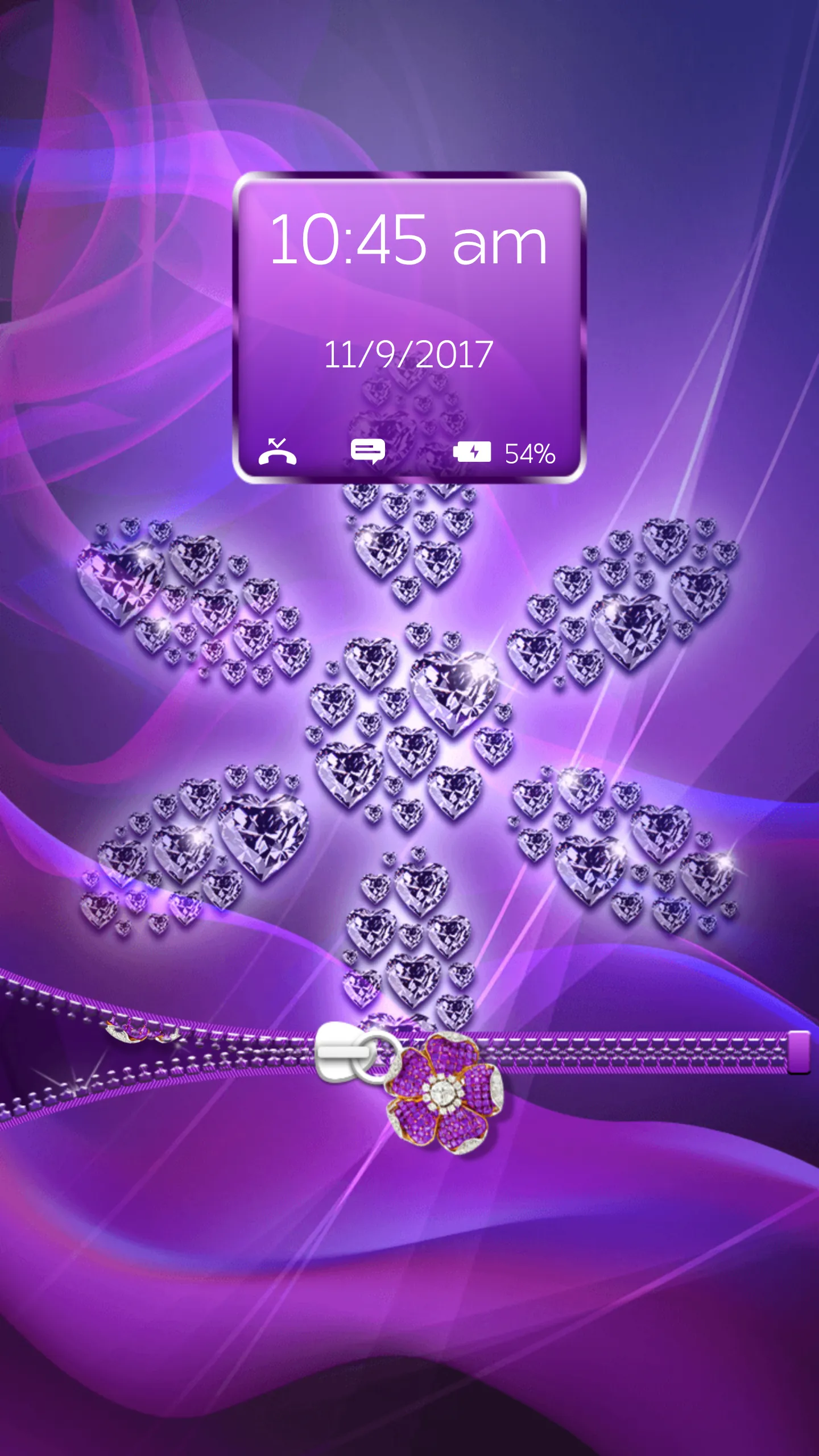 Purple Diamond Flower Zipper | Indus Appstore | Screenshot