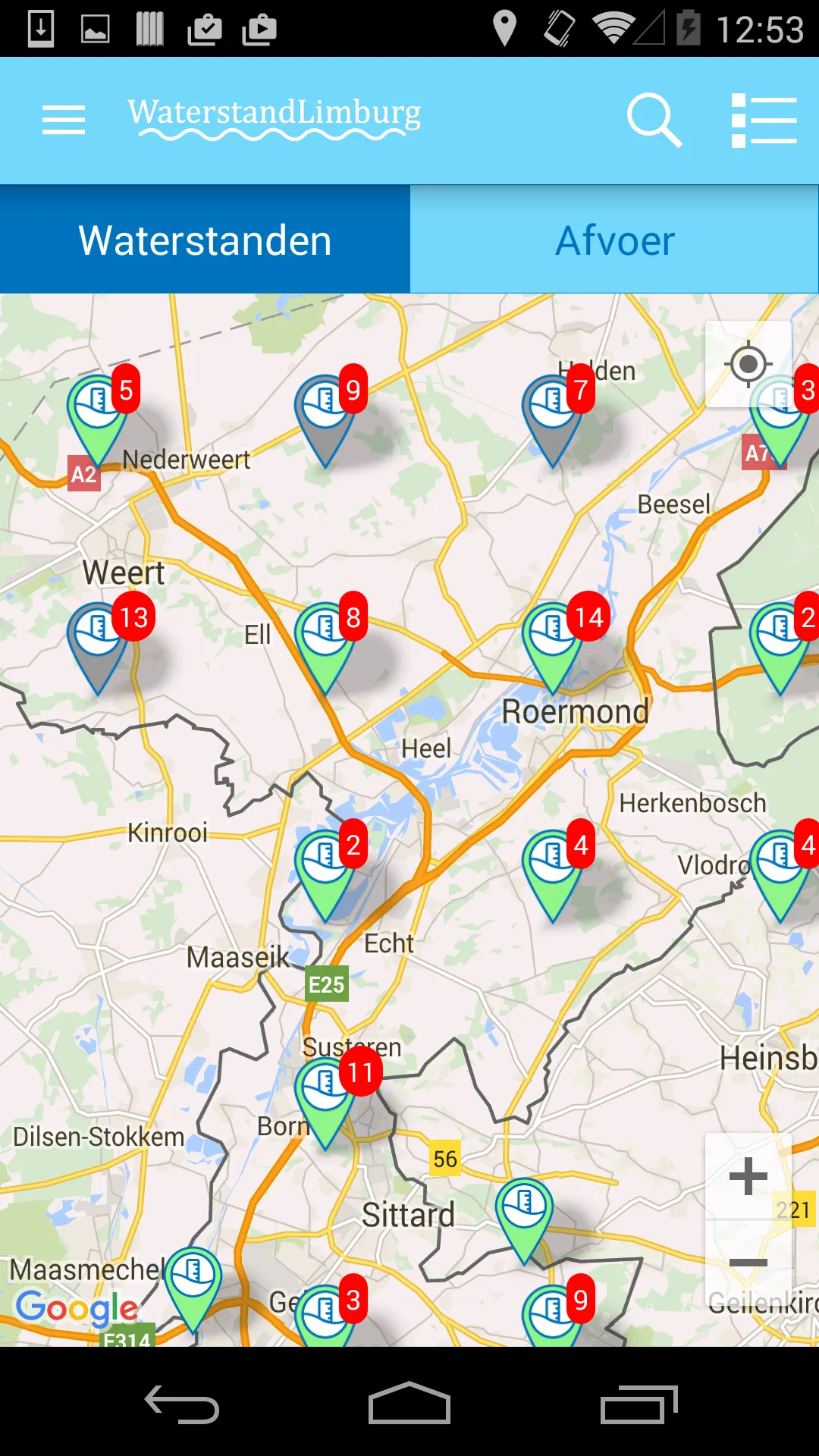 WaterstandLimburg | Indus Appstore | Screenshot