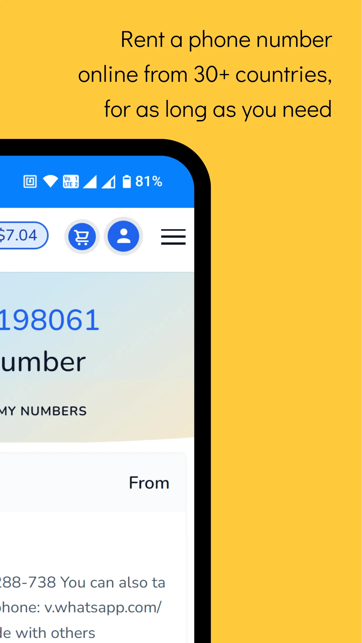Free Temporary Phone Numbers | Indus Appstore | Screenshot