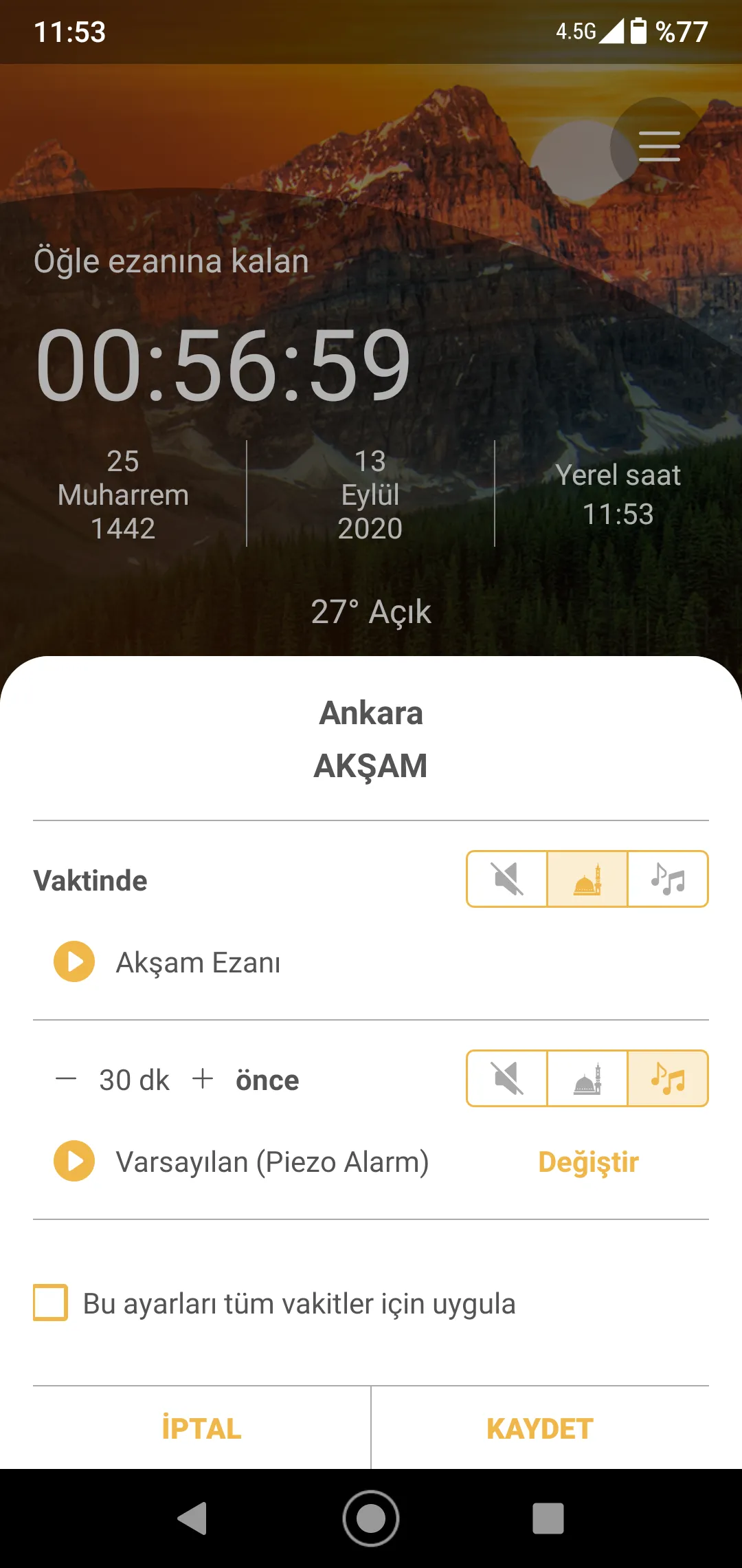 Diyanet Namaz Vaktim | Indus Appstore | Screenshot