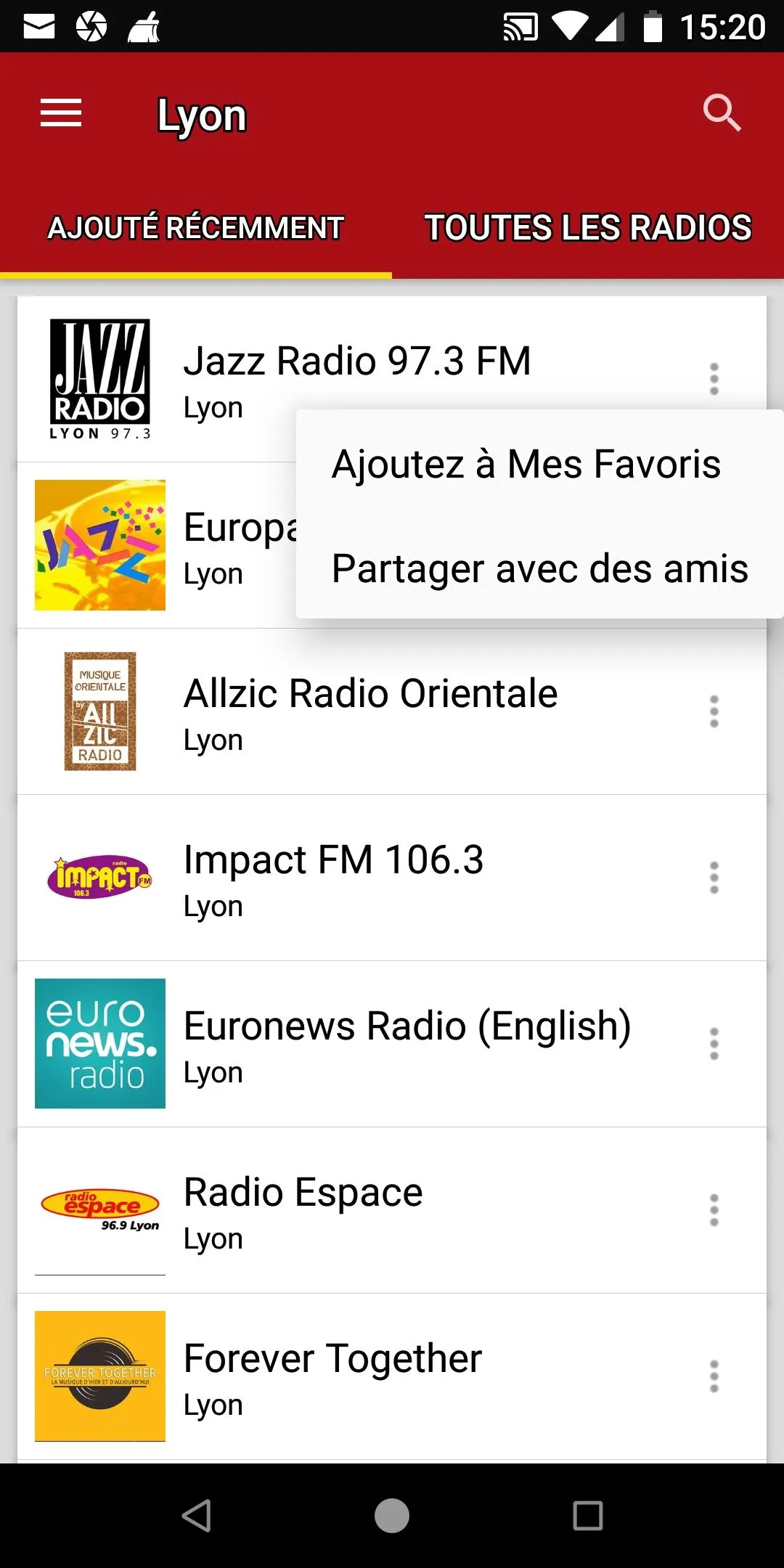 Stations de radio à Lyon | Indus Appstore | Screenshot