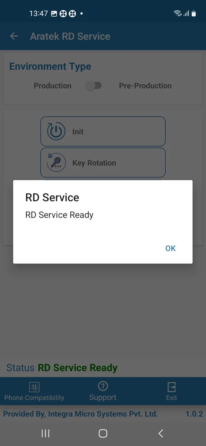 Aratek RD Service | Indus Appstore | Screenshot