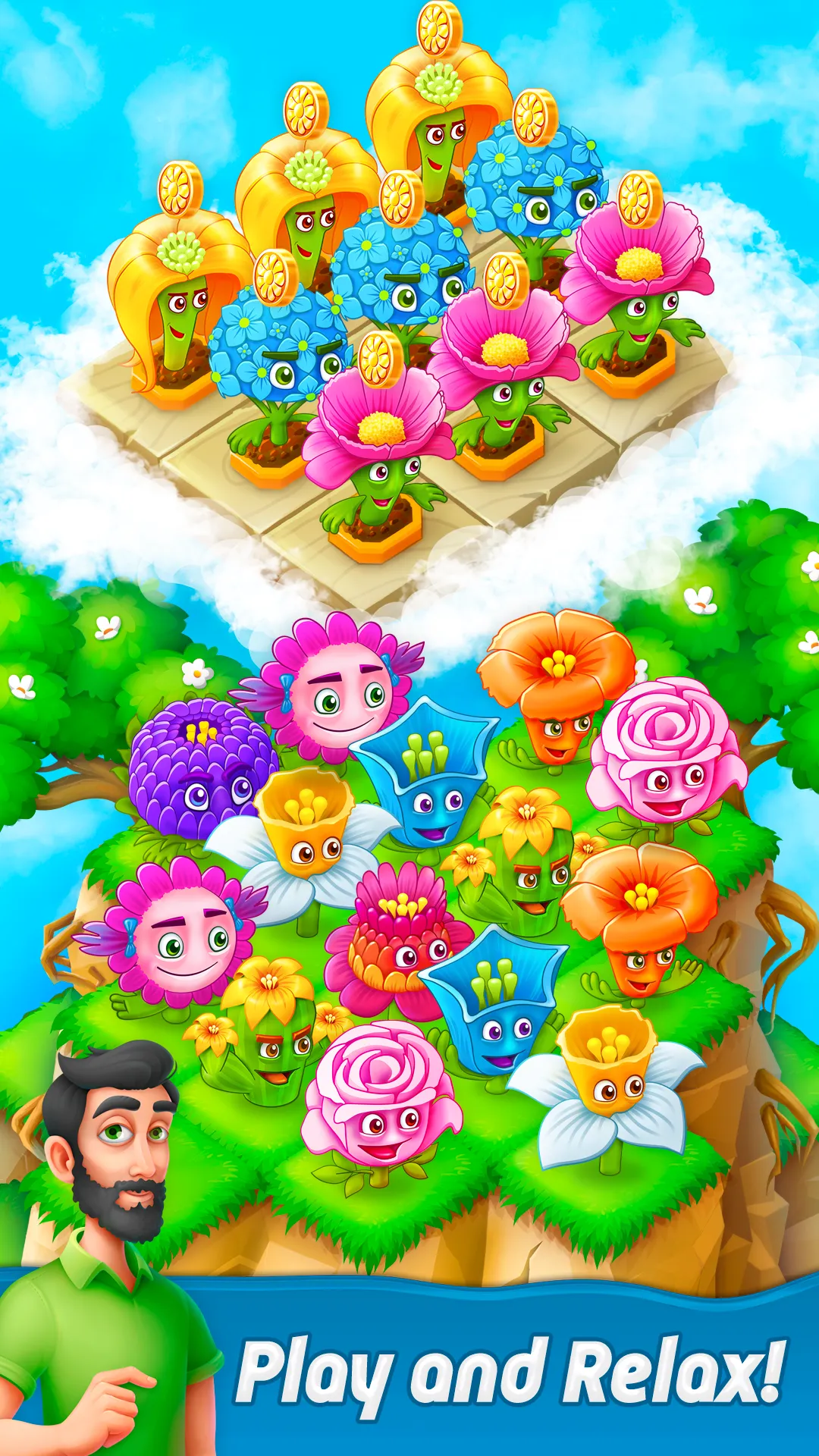 Blooming Flowers Merge Game | Indus Appstore | Screenshot