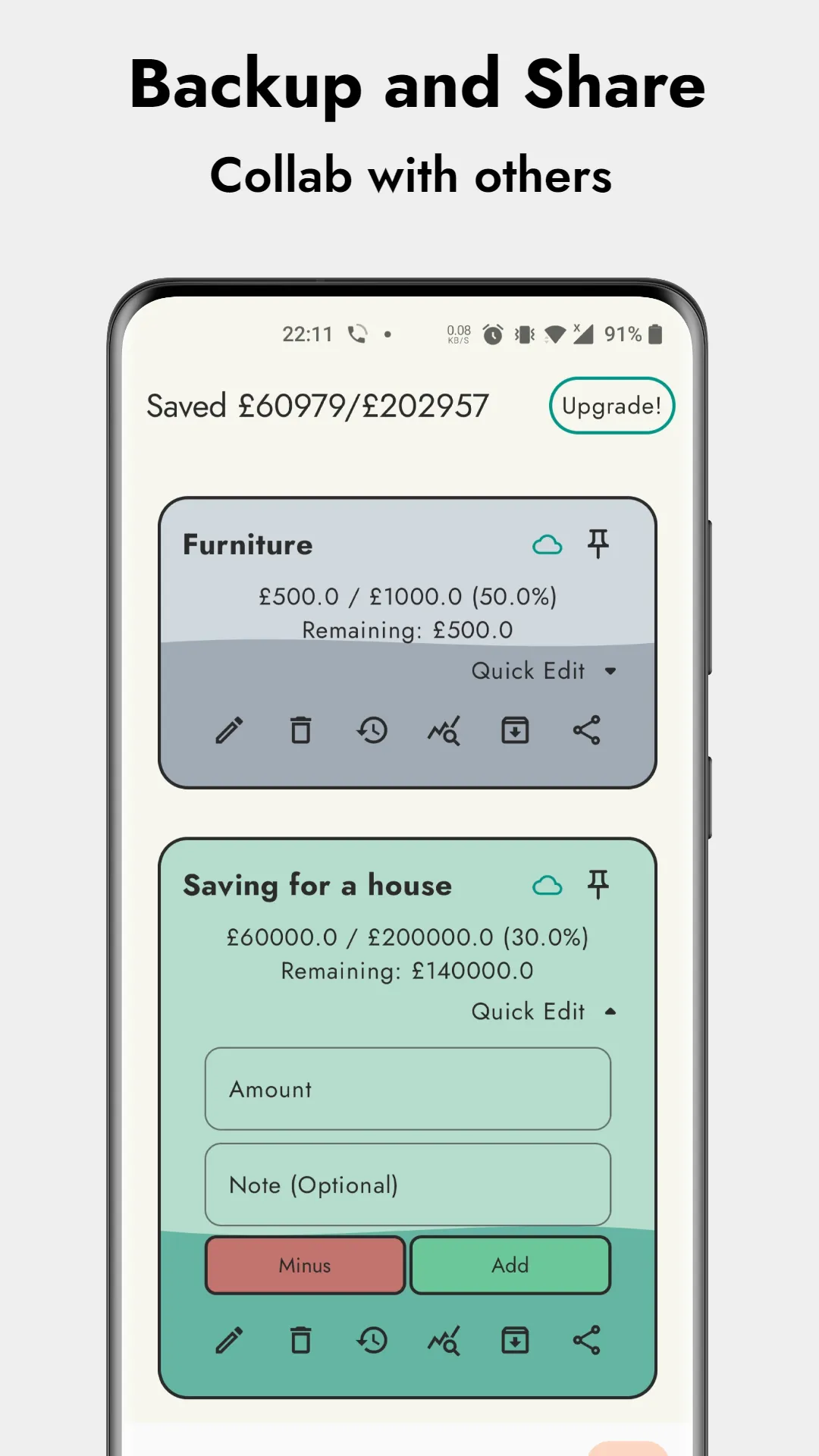 JamJars: Savings Tracker | Indus Appstore | Screenshot