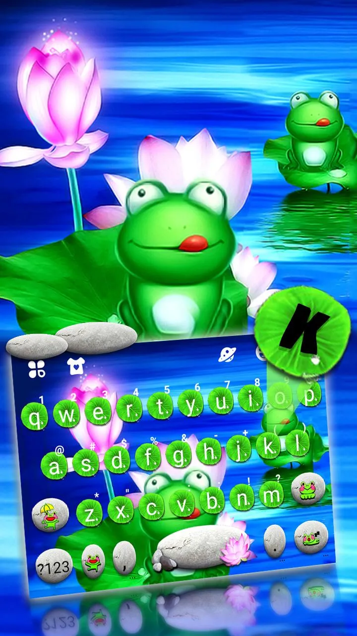 Cute Frog 3D Keyboard Backgrou | Indus Appstore | Screenshot