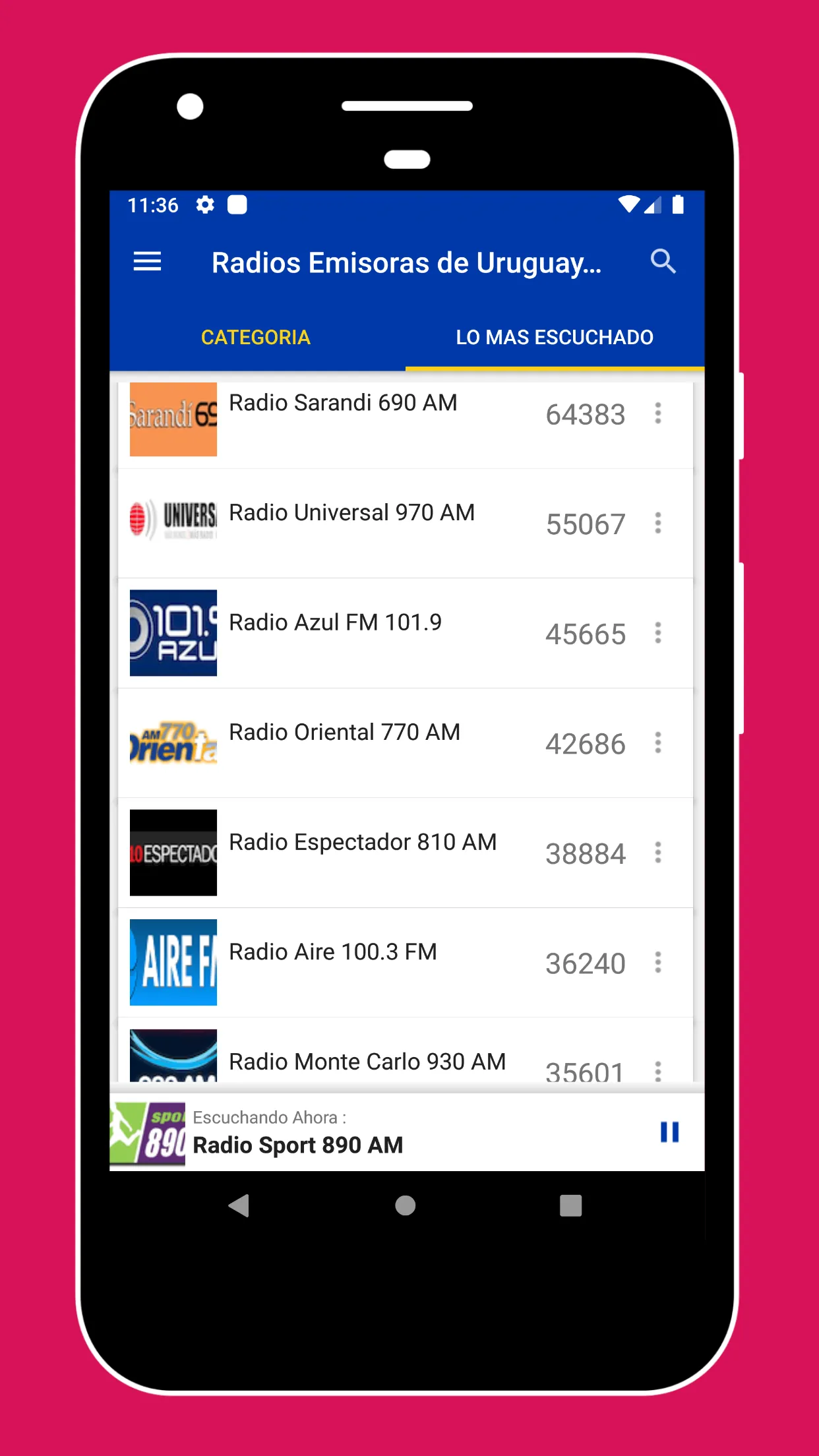 Radio Uruguay + FM Radio App | Indus Appstore | Screenshot